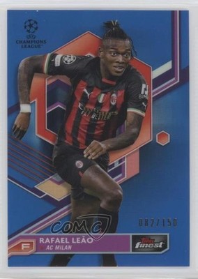 2022 Finest UEFA Club Competitions Blue Refractor /150 Rafael Leao Leão #91 15qg