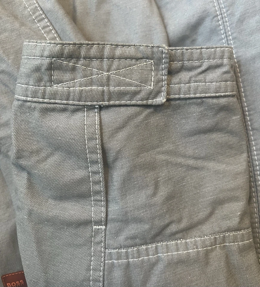 Подлинный Boss Hugo Boss оранжевый ярлык серый куртка с застежкой жилет и карманы - Изображение 3 из 4