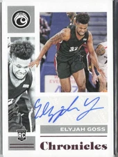 2021-22 Panini Chronicles HomeTown Heroes Autograph RC Elyjah Goss #CR-EGO