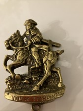 Dick Turpin Brass Door Knocker 8.5cm By 5.5cm