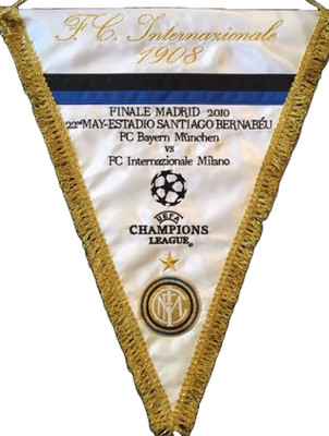 Wimpel 2010 Inter Mailand - FC Bayern München Finale UEFA CL in Madrid gestickt