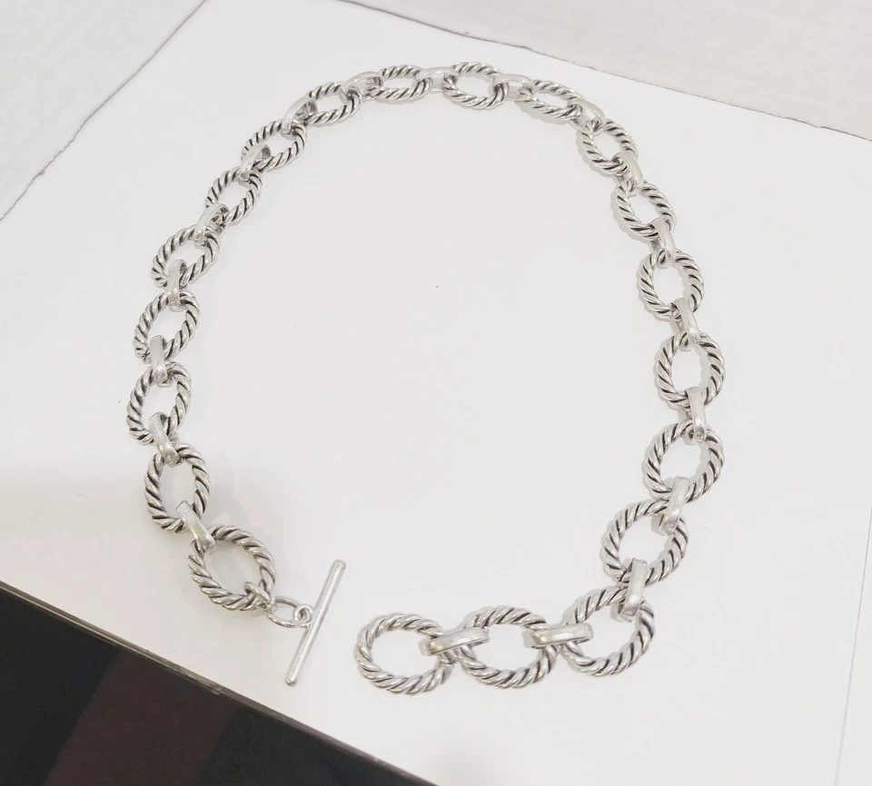 Collar de cadena pesada de acero inoxidable de 21 pulgadas punk gótico rock hip hombres mujeres Foto 3 de 4