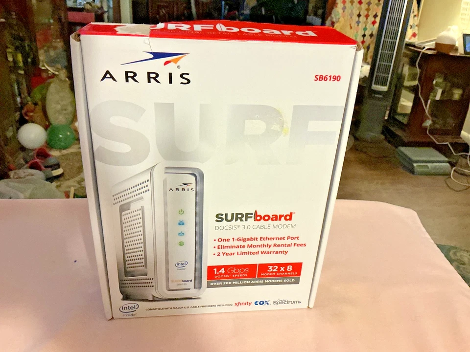 Arris surfboard docsis 3.0 cable modem 1.4 gbps 32x8  modem channels new - Image 4 of 4