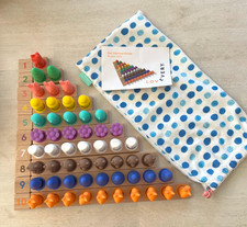 Lovevery Montessori Math Bars and Number Sense Nature Counters set