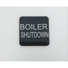 Siemens 3SU19000AF160AZ0 Legend Plate 1/2" Text BOILER SHUTDOWN