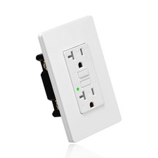 20 Amp GFCI Outlet Tamper-Resistant TR GFI Duplex Receptacles Self-Testing White