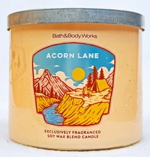 1 Bath & Body Works ACORN LANE Large 3-Wick Scented Candle 14.5 oz