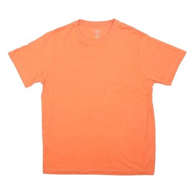 ORIGINAL USE Herren Orange Baumwoll T-Shirt L Kurzarm Rundhals Casual