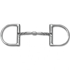 Myler MB 01T Twisted Comfort Snaffle Dee Ring Horse Bit - Stainless Steel with