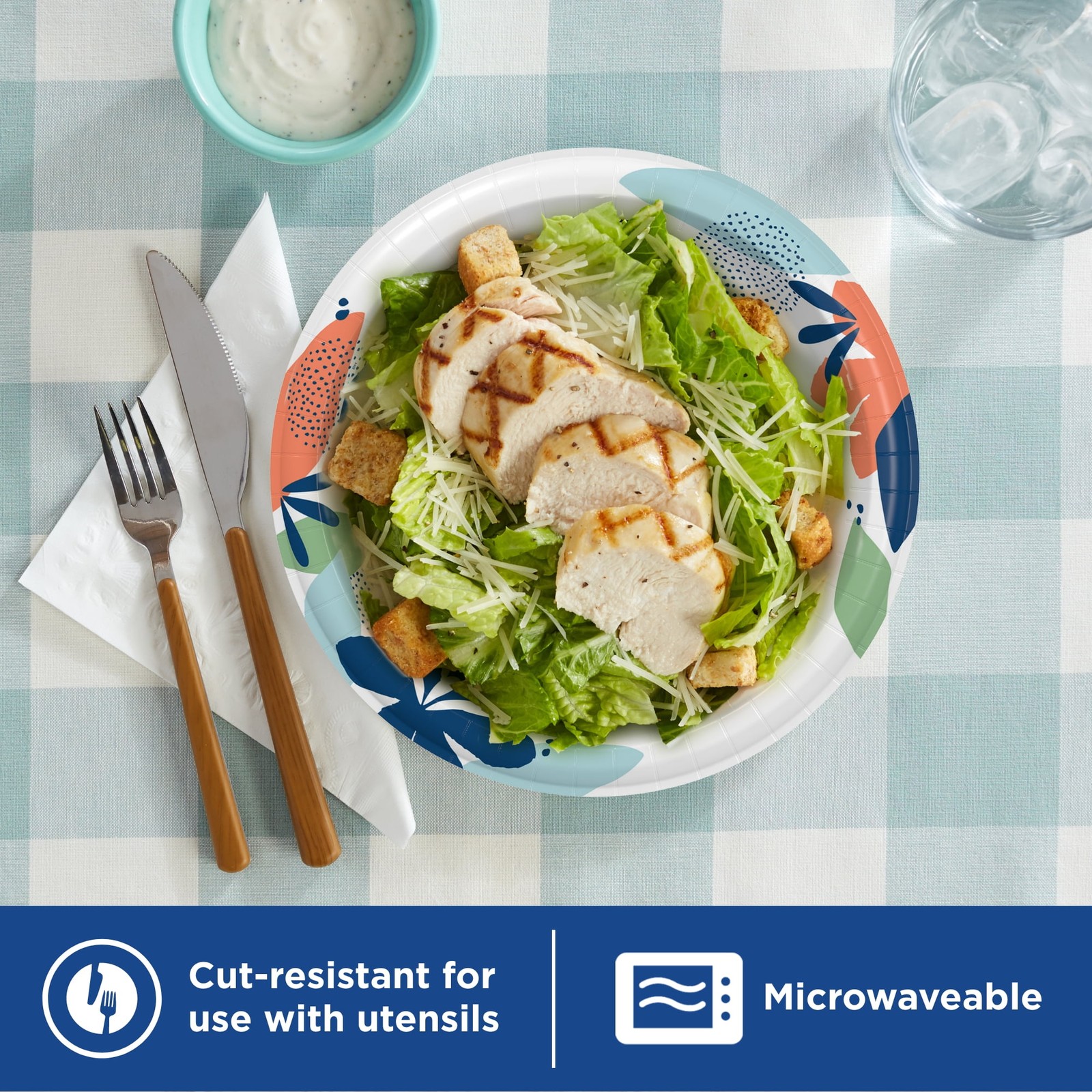 Dixie Everyday Disposable Paper Plates, 8.5", Multi-Color, 200 Count