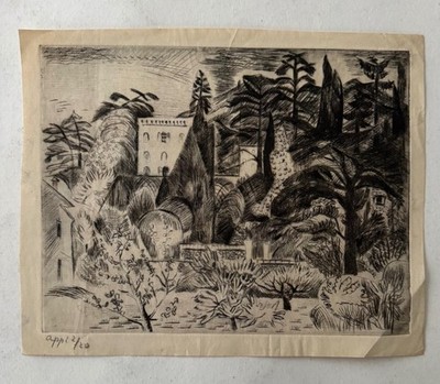DOMINIQUE APPIA 1926 - 2017 SIGNED LTD EDITION ETCHING ABSTRACT STILL LIFE 2/20
