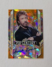 CHUCK NORRIS 2021 Leaf Pop Century Gold Crystals 1/1 1st auto BA-CN1