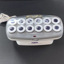 CONAIR Instant Heat 12 Jumbo 1 1/2 VELVET Hot Rollers Curlers CLIPS CHV14