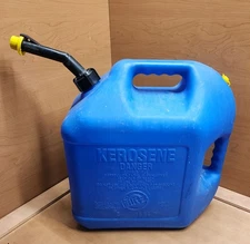 Vintage Blitz 5 Gallon Pre Ban Kerosene Gas Can 11877 USA Made Two Handle #2