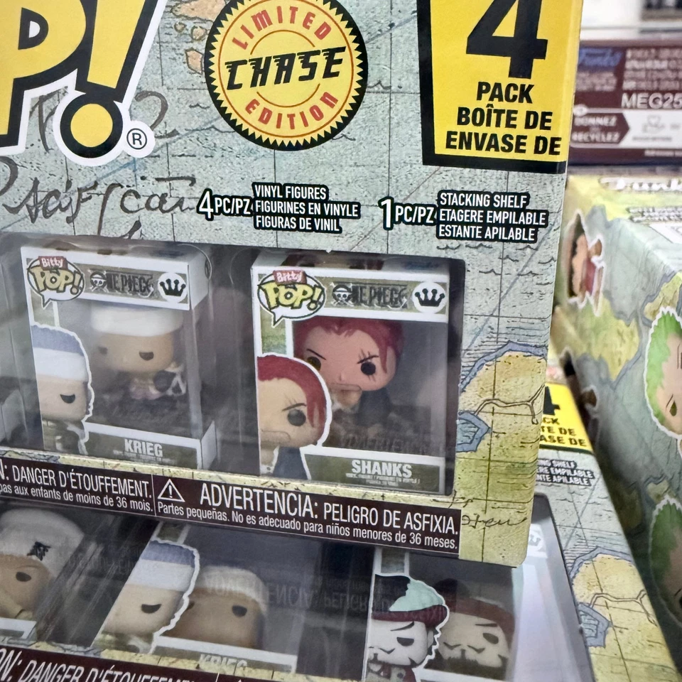 One Piece Sanji Funko Bitty Pop! Mini-figura pacote com 4 - (hastes) - Imagem 3 de 3