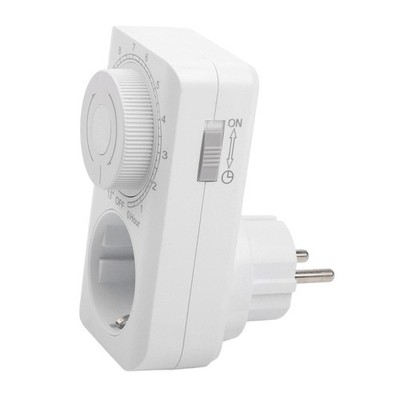 12-Hour Adjustable Mechanical Socket Timer: Control Lights & Appliances Safely