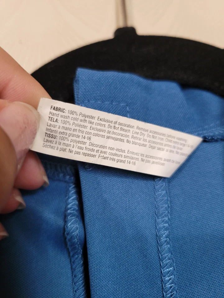 Niñas Disfraz de Oficial de Policía Uniforme Vestido Solo Talla 14/16 XLarge Azul Negro Foto 4 de 4