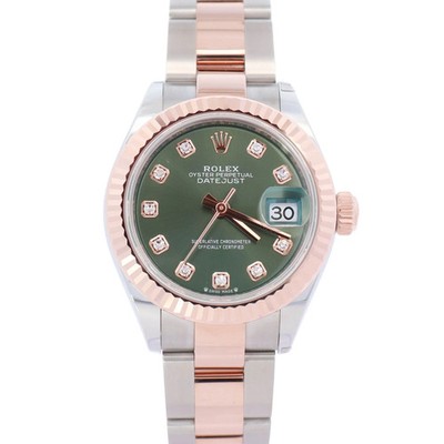 Rolex Datejust 28mm Green Dial Watch Ref# 279171