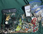 7lb Costume Jewelry Lot Judith Leiber Monet Ink & Alloy VTG Hong Kong Necklace