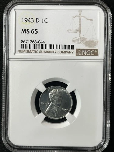 1943-D 1C  Lincoln Wheat One Cent NGC MS65    8671268-044