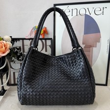 Bottega Veneta Medium Intrecciato Hobo Shoulder Bag Limited Black Nappa Leather
