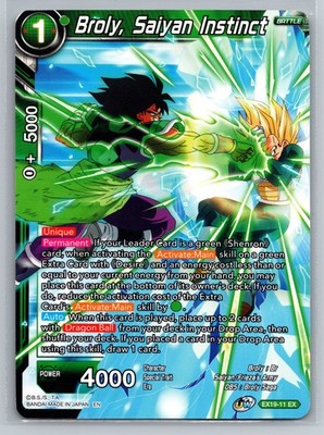 Broly Saiyan Instinct EX19-11 EX Dragon Ball Super Card Game DBS Broly Saga