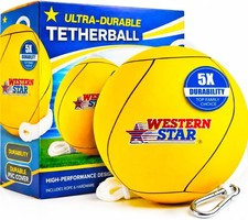 Tetherball Game Set - Soft-Touch Tether Ball with Durable Attached Rope - Ind...