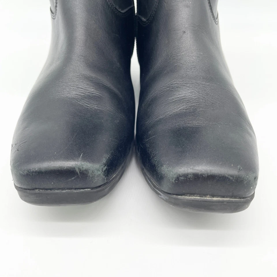 Botas altas Mephisto para mujer 7 negras de cuero con hebilla y cremallera comodidad ecuestre Foto 3 de 4