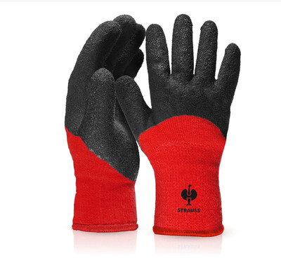 engelbert strauss Latex-Winterhandschuhe  Ice Grip schwarz-rot Größe 9/L *NEU*
