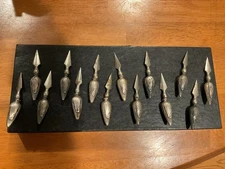 Set Of 14 Sterling Silver Corn On The Cob Design Holders