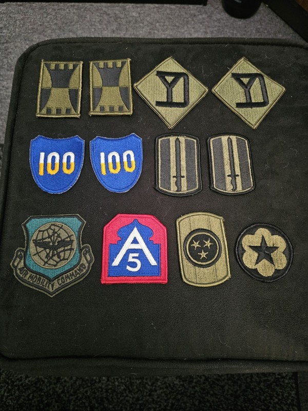 Vintage Military Patches. One Dozen.  ( Lot # 2 )