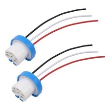 2PCS 9007 9004 HB1 HB5 High Temperature Ceramic Male Wire Harness Extension