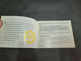 Donkey Kong 3 NES Instruction Booklet Manual Only 1986 First Print No TM (R)