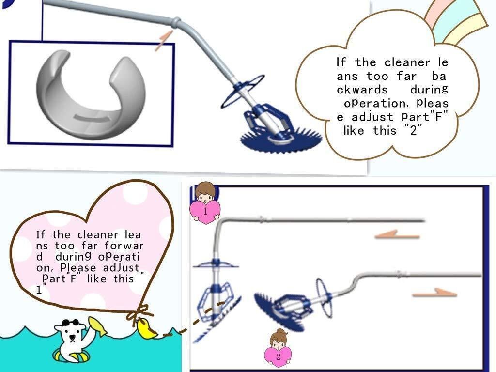 Inground Above Ground Swimming Pool Automatic Cleaner Clean Pool Vacuum Hose Set