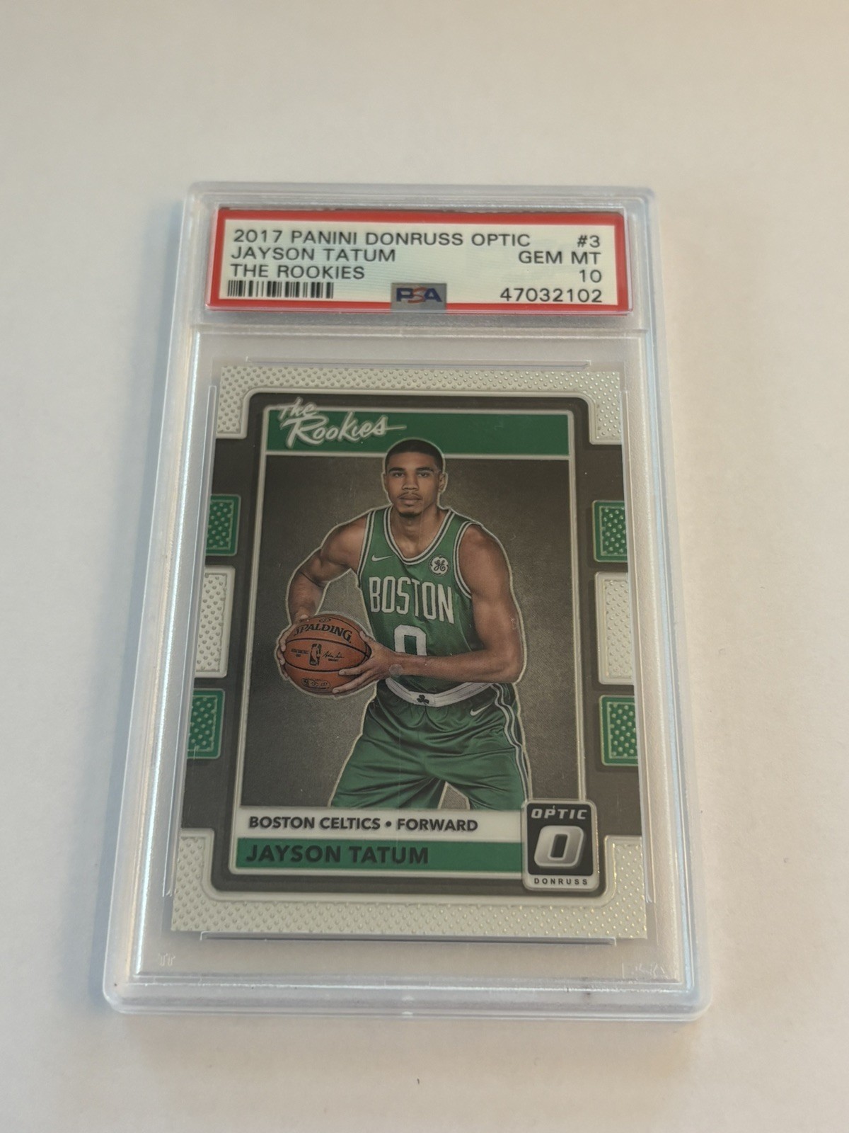 2017 Jayson Tatum Panini Donruss Optic The Rookies #3 PSA 10 Gem Mint Celtics