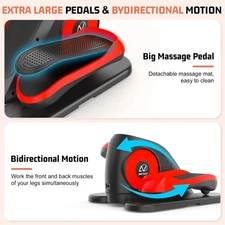 Electric Elliptical Machine, Under Desk Leg Exerciser Fully Assembled w/ 3 Modes