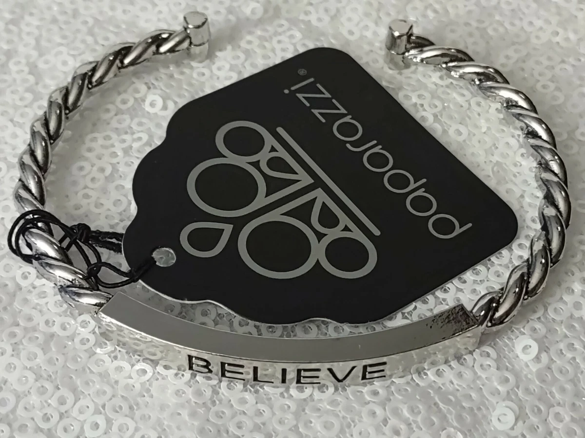 Paparazzi mens silver cuff bracelet Believe eBay