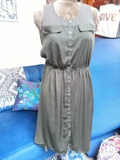 Ann Taylor olive army green sleeveless dress size XS Extra Small