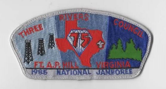 1985 National Jamboree Patch Three Rivers Council GRY Bdr. (SEWN) [KY ...