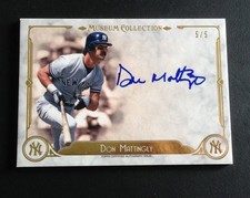 2014 TOPPS MUSEUM COLLECTION DON MATTINGLY GOLD AUTO AUTOGRAPH 5/5 RARE