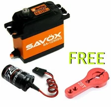 Savox SA-1230SG Steel Gear Digital Servo Free RED Horn & GLITCH ARRMA TRAXXAS 