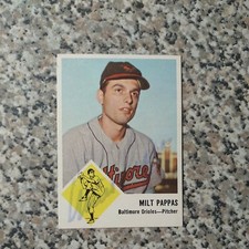 1963 Fleer #3 Milt Pappas Orioles 2 - ex marked please read