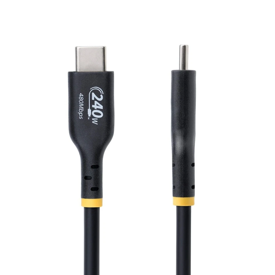 StarTech USB2EPR3F USB-C 3Ft USB-C IF-Cert TPE Data Charge Cable w 240W EPR PD - Image 2 of 4