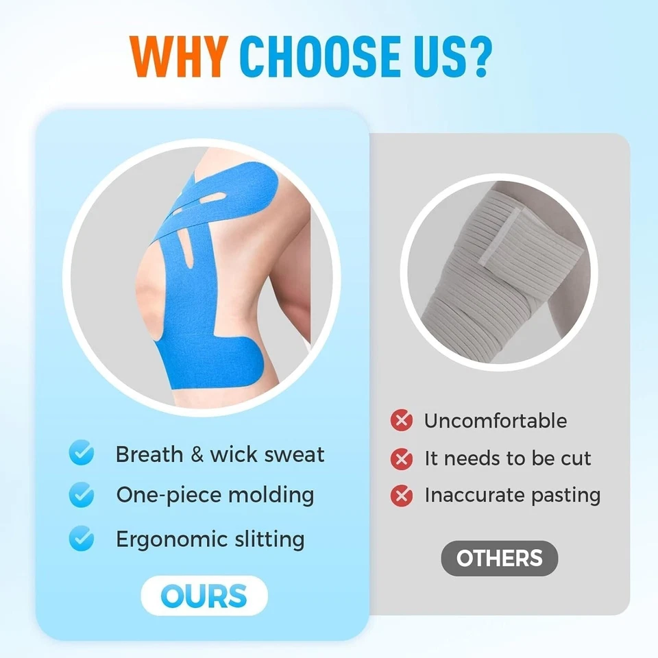 Kinesiology Tape for Knees,Knee Support&Stability,Knee Pain Relief Athletic Tape - Image 4 of 4