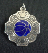 Irish Sterling Silver  Enamel Medal or Fob - Gaelic Football h/m Dublin 1943