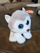 Buff the Husky Dog (2018, Ty) Beanie Babies Boos Retired 6” Plush NEW w/ Tags