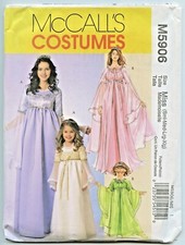 McCall's M5906 Misses Disney Princess Dress Cape Costume Pattern Sz S-XL 8-22