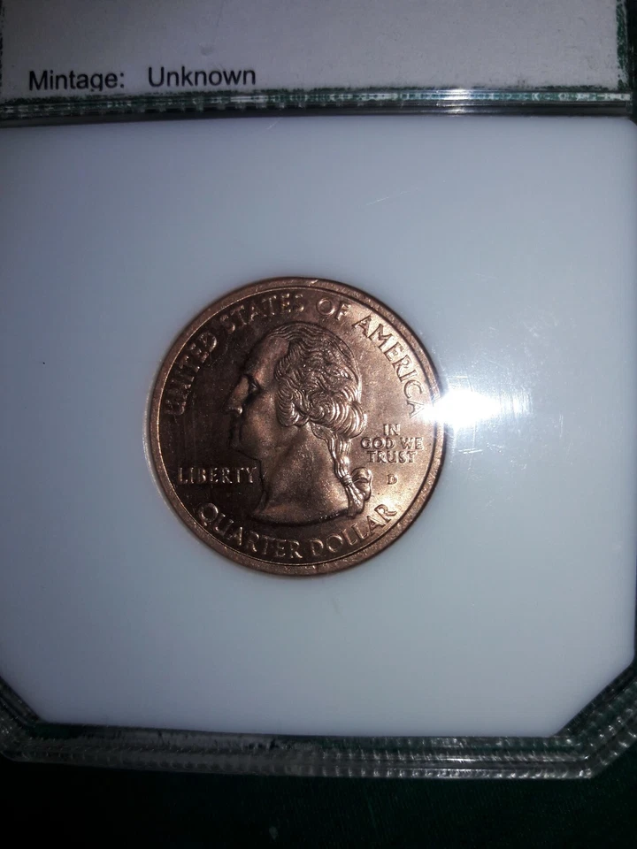 ERROR New Hampshire NH Quarter 25 Cent Missing Clad Layer High Grade RED BEAUTY! - Image 3 of 4