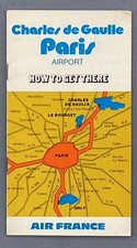 AIR FRANCE AEROPORT CHARLES DE GAULLE PARIS AIRPORT VINTAGE AIRLINE BROCHURE