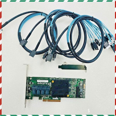 Adaptec ASR-71605 16-Port 6Gb/s 1GB SAS SATA PCIe RAID Controller + 4*SFF-8643